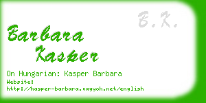 barbara kasper business card